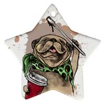 Pug Lover Coffee Ornament (Star)