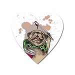 Pug Lover Coffee Heart Magnet