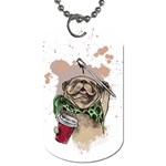 Pug Lover Coffee Dog Tag (Two Sides)