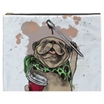 Pug Lover Coffee Cosmetic Bag (XXXL)