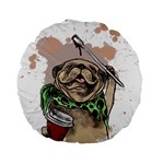 Pug Lover Coffee Standard 15  Premium Round Cushions