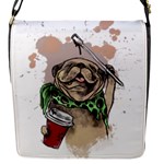 Pug Lover Coffee Flap Closure Messenger Bag (S)