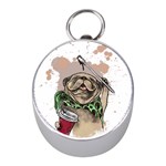 Pug Lover Coffee Mini Silver Compasses