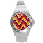 Geometric  Round Plastic Sport Watch (L)