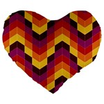 Geometric  Large 19  Premium Heart Shape Cushions