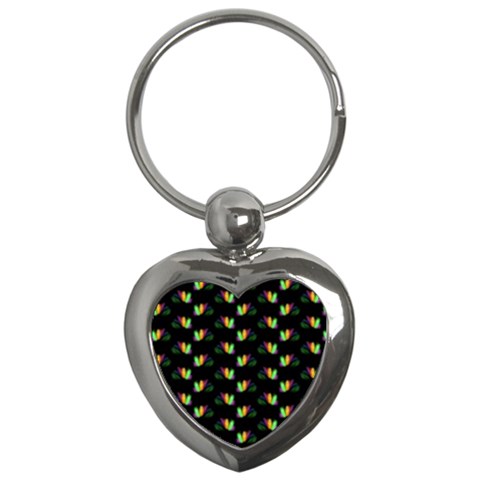 Digital Flowers Key Chain (Heart) from ArtsNow.com Front
