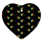 Digital Flowers Heart Ornament (Two Sides)