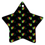 Digital Flowers Star Ornament (Two Sides)