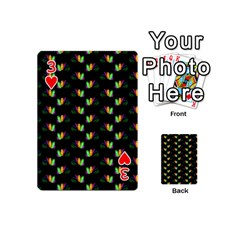Digital Flowers Playing Cards 54 Designs (Mini) from ArtsNow.com Front - Heart3