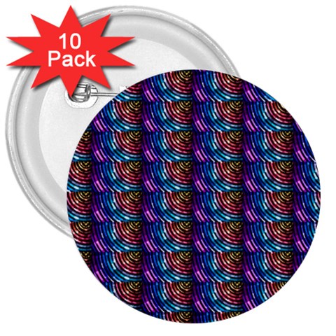 Abstract Illusion 3  Buttons (10 pack)  from ArtsNow.com Front