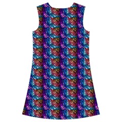 Abstract Illusion Kids  Short Sleeve Velvet Dress from ArtsNow.com Back
