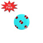 Soda Cans on blue 1  Mini Magnet (10 pack) 