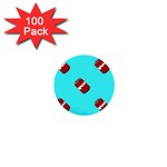 Soda Cans on blue 1  Mini Buttons (100 pack) 