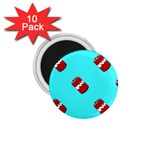 Soda Cans on blue 1.75  Magnets (10 pack) 