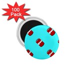 Soda Cans on blue 1.75  Magnets (100 pack) 