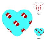 Soda Cans on blue Playing Cards Single Design (Heart)