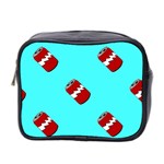 Soda Cans on blue Mini Toiletries Bag (Two Sides)