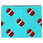 Soda Cans on blue Cosmetic Bag (XXXL)