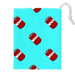 Soda Cans on blue Drawstring Pouch (5XL)