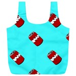 Soda Cans on blue Full Print Recycle Bag (XXL)