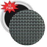 Skull Pattern 3  Magnets (10 pack) 