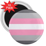 Demigirl Pride Flag LGBTQ 3  Magnets (10 pack) 