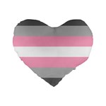 Demigirl Pride Flag LGBTQ Standard 16  Premium Flano Heart Shape Cushions