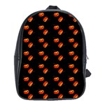 Kawaii Pumpkin Black School Bag (Large)