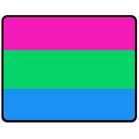 Polysexual Pride Flag LGBTQ Fleece Blanket (Medium)  from ArtsNow.com 60 x50  Blanket Front
