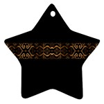 Luxury Ornate Minimal Style Dark Print Ornament (Star)