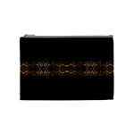 Luxury Ornate Minimal Style Dark Print Cosmetic Bag (Medium)
