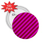 Pink Diagonal Lines 2.25  Buttons (100 pack) 