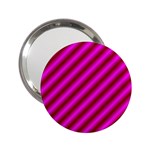 Pink Diagonal Lines 2.25  Handbag Mirrors