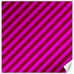 Pink Diagonal Lines Canvas 20  x 20 