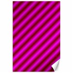 Pink Diagonal Lines Canvas 24  x 36 