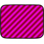 Pink Diagonal Lines Fleece Blanket (Mini)