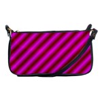 Pink Diagonal Lines Shoulder Clutch Bag