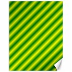 Green Diagonal Lines Canvas 12  x 16 