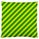 Green Diagonal Lines Large Cushion Case (One Side)