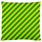 Green Diagonal Lines Standard Flano Cushion Case (Two Sides)