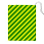 Green Diagonal Lines Drawstring Pouch (4XL)