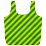 Green Diagonal Lines Full Print Recycle Bag (XXXL)