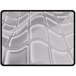 Wavy Blocks Double Sided Fleece Blanket (Large) 