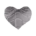 Wavy Blocks Standard 16  Premium Flano Heart Shape Cushions
