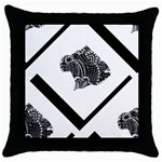 Black Skull Throw Pillow Case (Black)