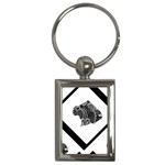 Black Skull Key Chain (Rectangle)