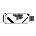 Black Skull Portable USB Flash (Two Sides)
