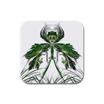 Miss Fern Rubber Square Coaster (4 pack)