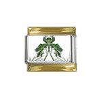 Miss Fern Gold Trim Italian Charm (9mm)