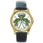 Miss Fern Round Gold Metal Watch